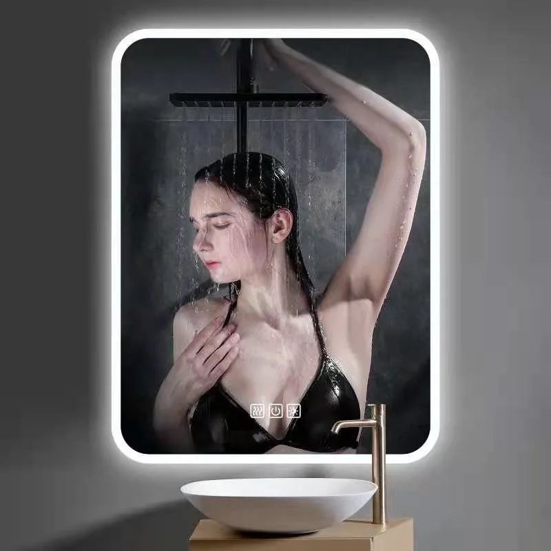 Acrylic Surrounded Edge Frame LED Bathroom Mirror with Good Price